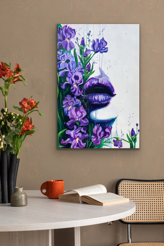"Dreaming in a Field of Irises" Original Painting