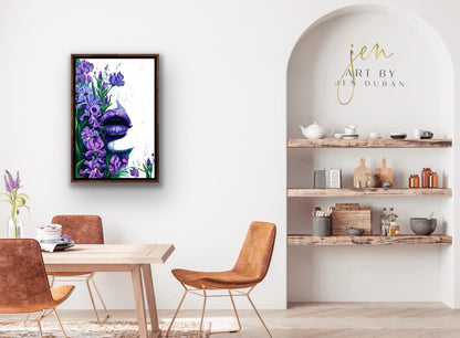 "Dreaming in a Field of Irises" Giclée Canvas Print