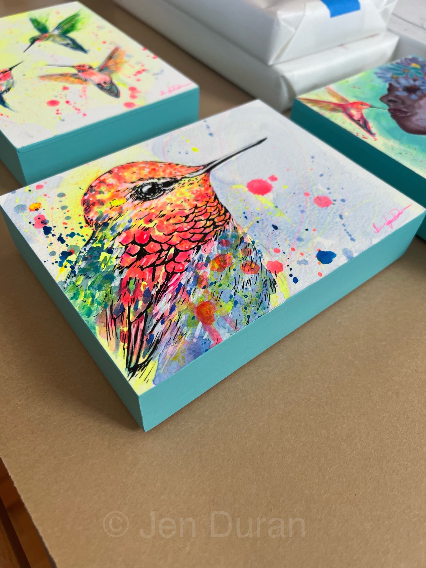 "Happy Hummingbird" Original Painting
