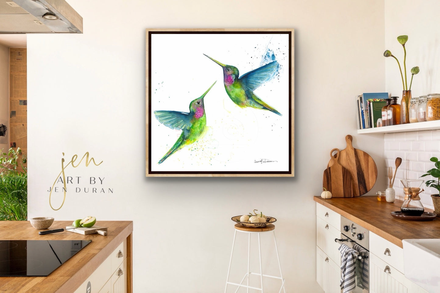 "Hummingbird Duo" Giclée Canvas Print