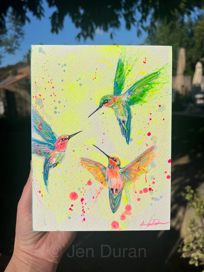"Hummingbird Dance" Original Painting