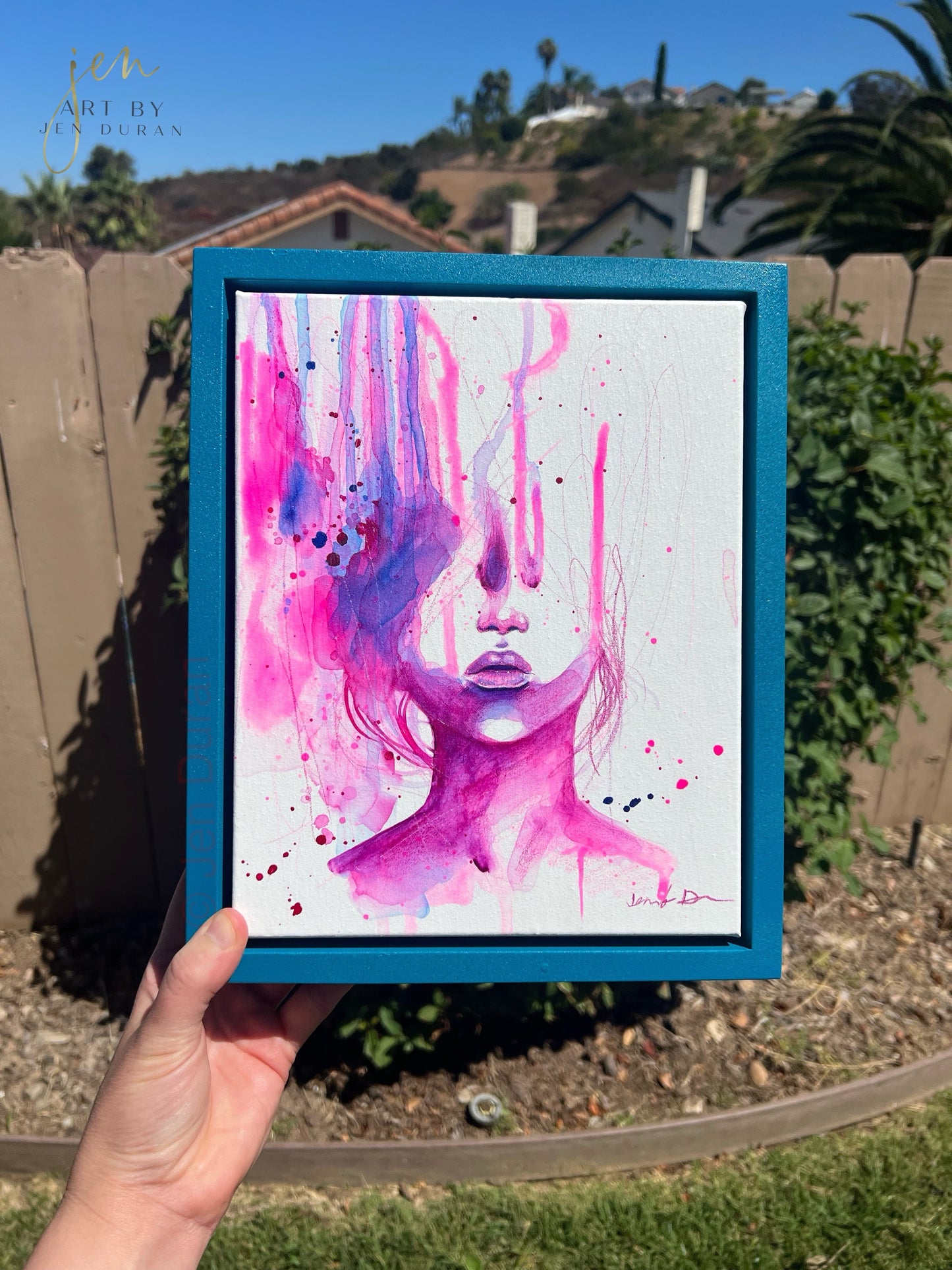 Consumed by Chaos (pink) Original Painting