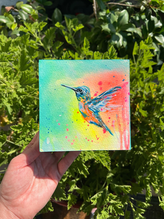 Mini Hummingbird Original Painting