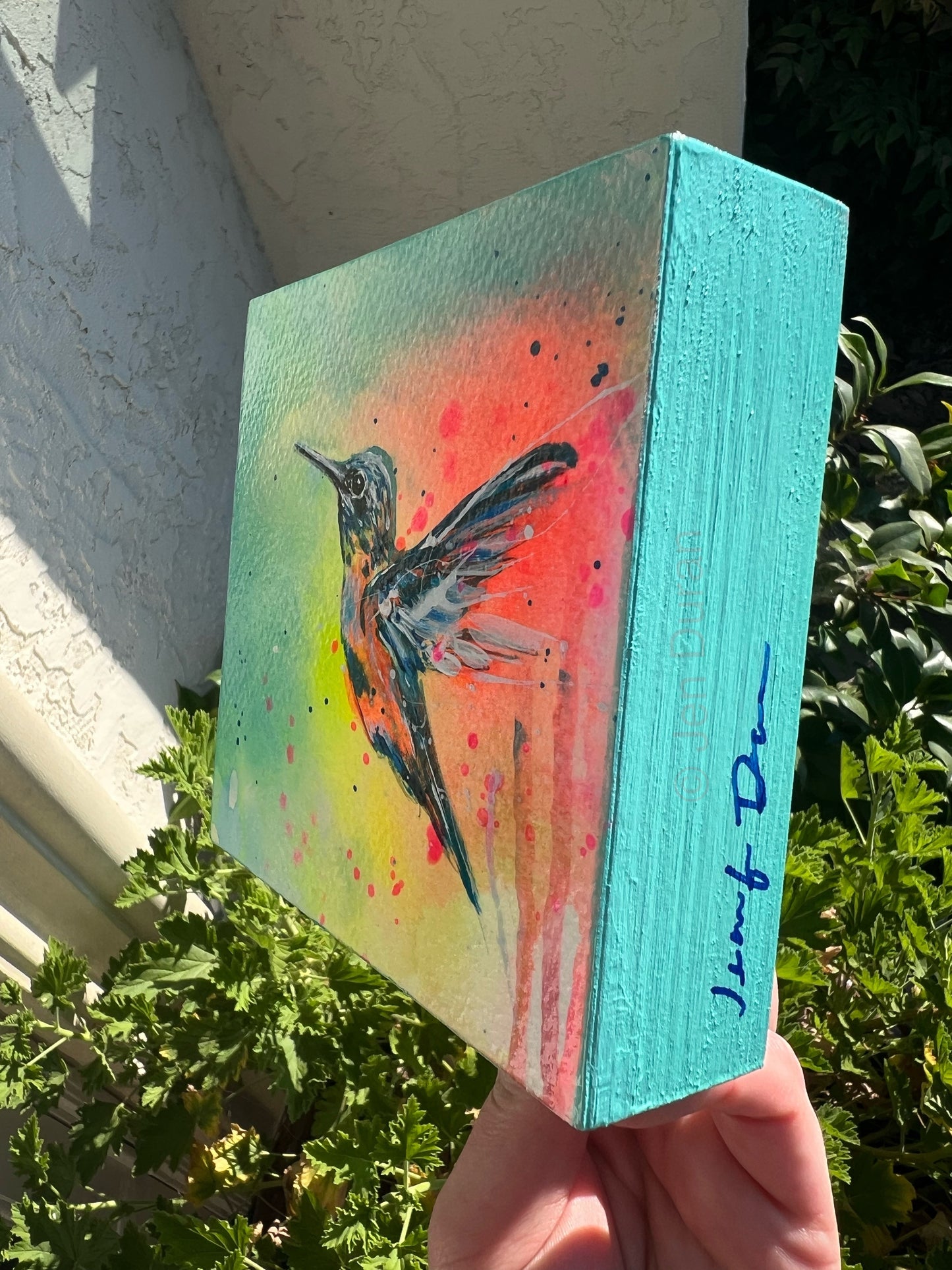 Mini Hummingbird Original Painting