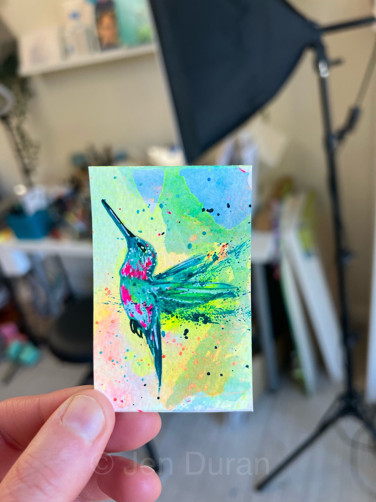 “Mini Hummingbird” #1 - Mini Original Painting