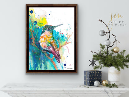 "Life In Color" Hummingbird - Giclée Canvas Print