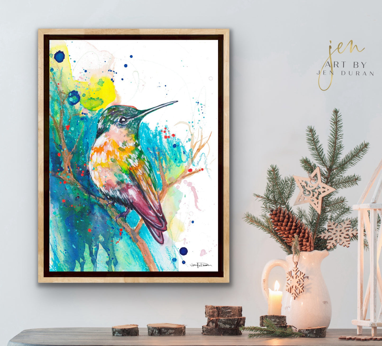 "Life In Color" Hummingbird - Giclée Canvas Print