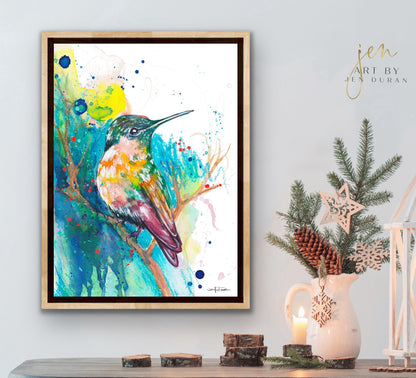 "Life In Color" Hummingbird - Giclée Canvas Print