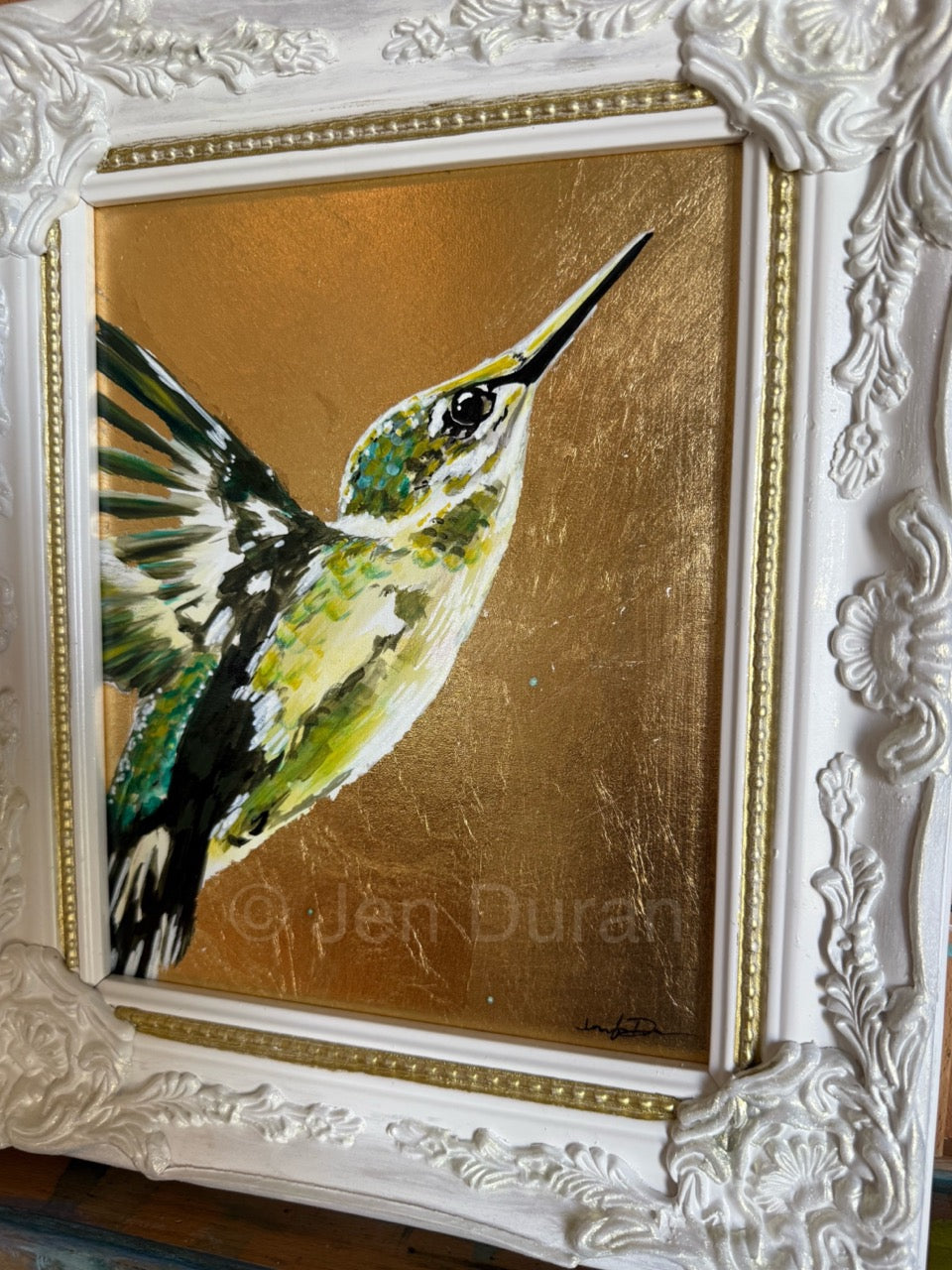 "Lightness of Being" Original Painting in Ornate Frame