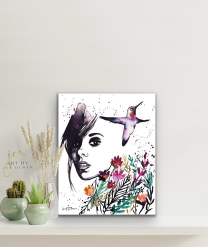 “She Blooms in Silence” Fine Art Print