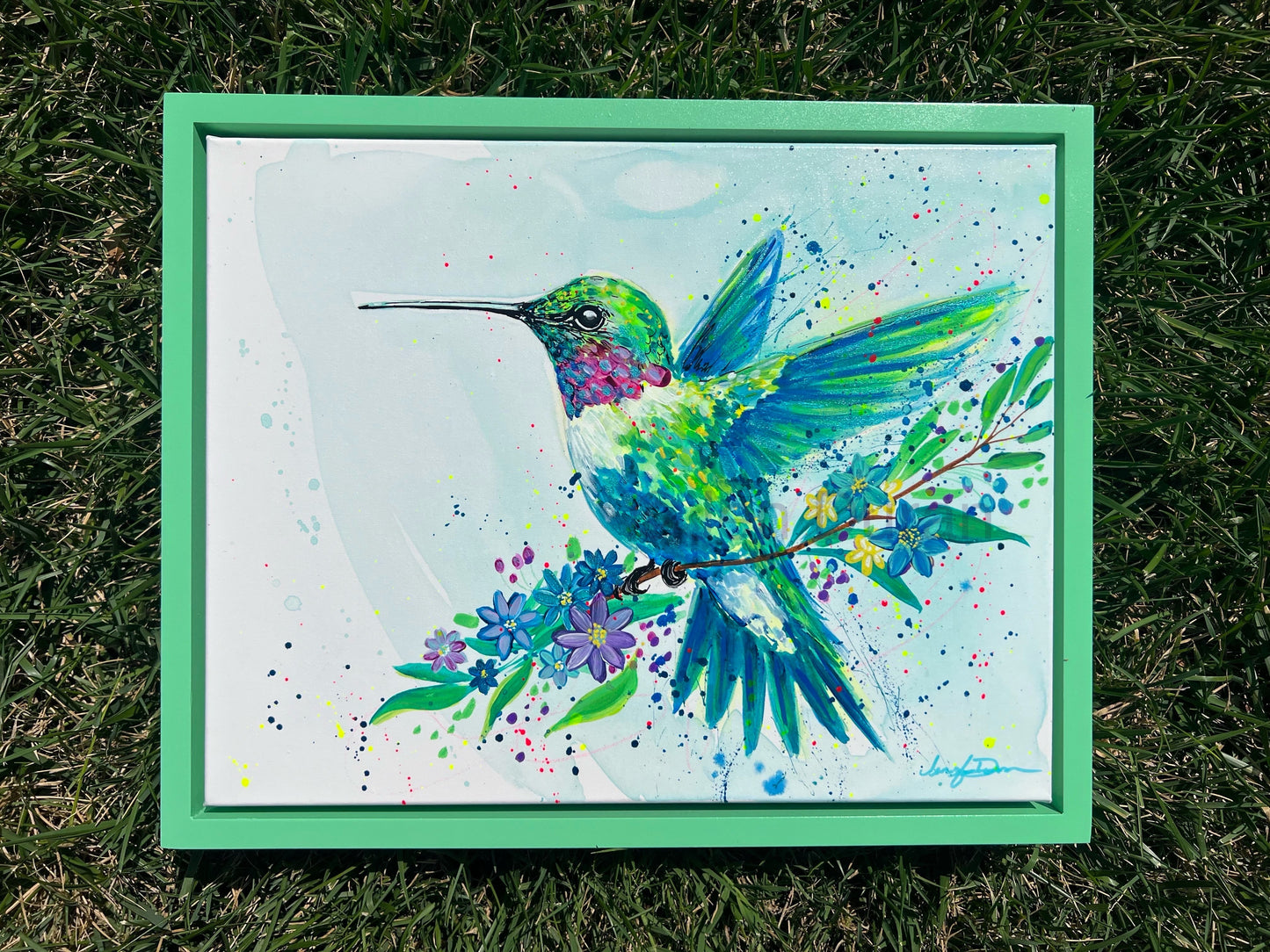 "Splendor" Original Hummingbird Painting