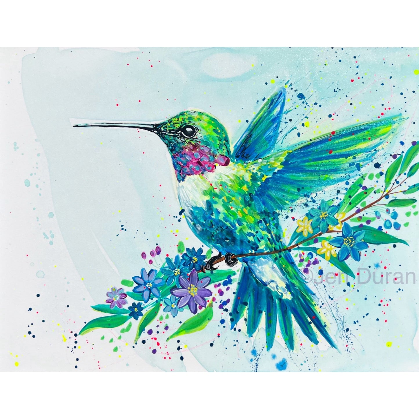 "Splendor" Original Hummingbird Painting