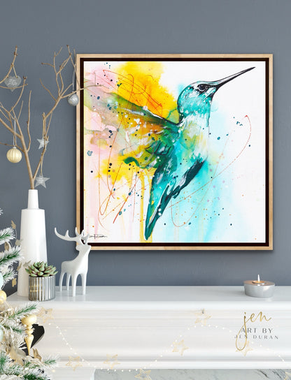 "Take Flight" - Hummingbird - Giclée Canvas Print