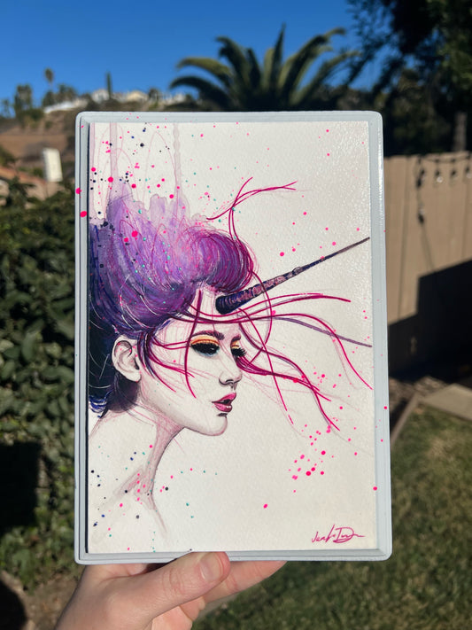 "Unicorn Girl" - Artist Proof on Wood
