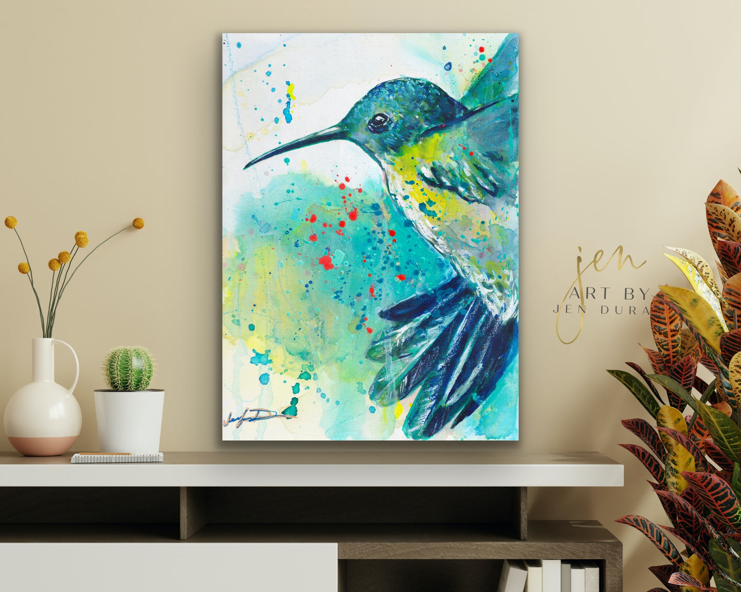 Hummingbird Giclée Canvas Print