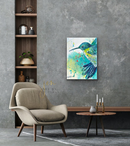 Hummingbird Giclée Canvas Print