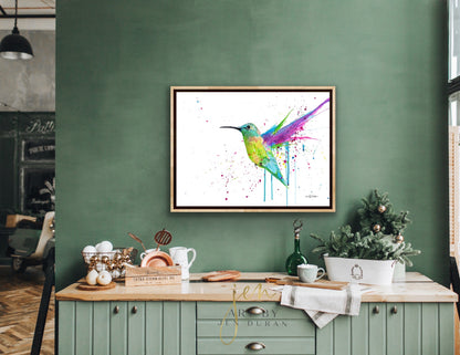 "Hummingbird Splash" # 2 - Giclée Canvas Print