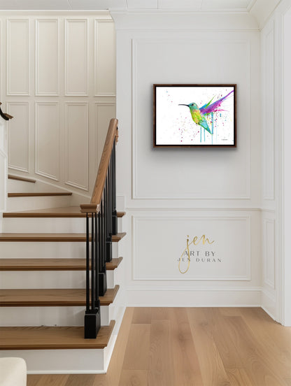 "Hummingbird Splash" # 2 - Giclée Canvas Print