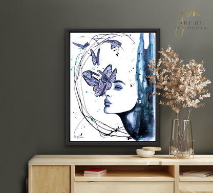 "You'll Never See Me Cry" Giclée Canvas Print
