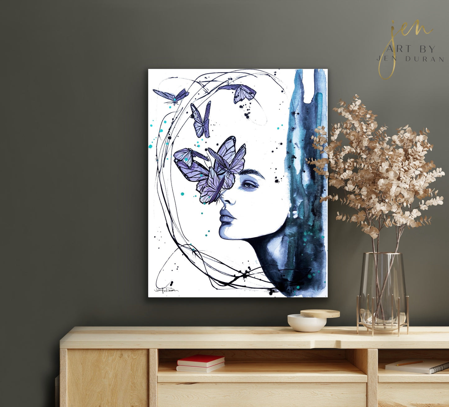 "You'll Never See Me Cry" Giclée Canvas Print