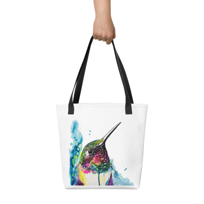 Tote Bag 🌈 Rainbow Hummingbird