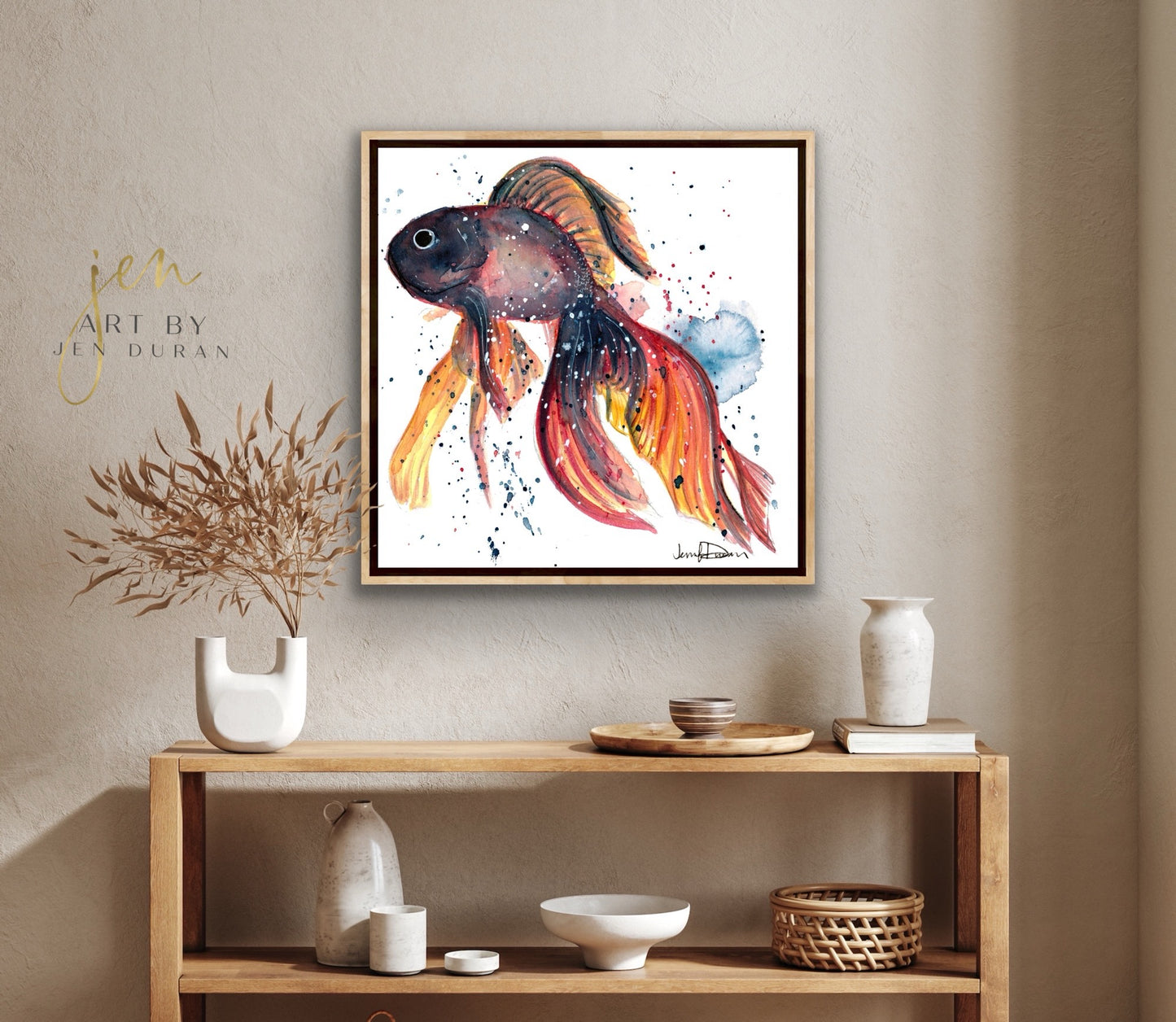 "Betta Fish" Giclée Canvas Print