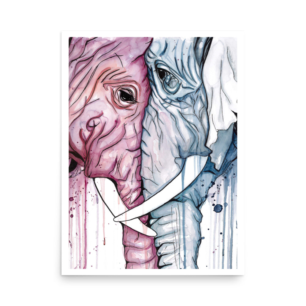 "Elephant Love" Fine Art Print