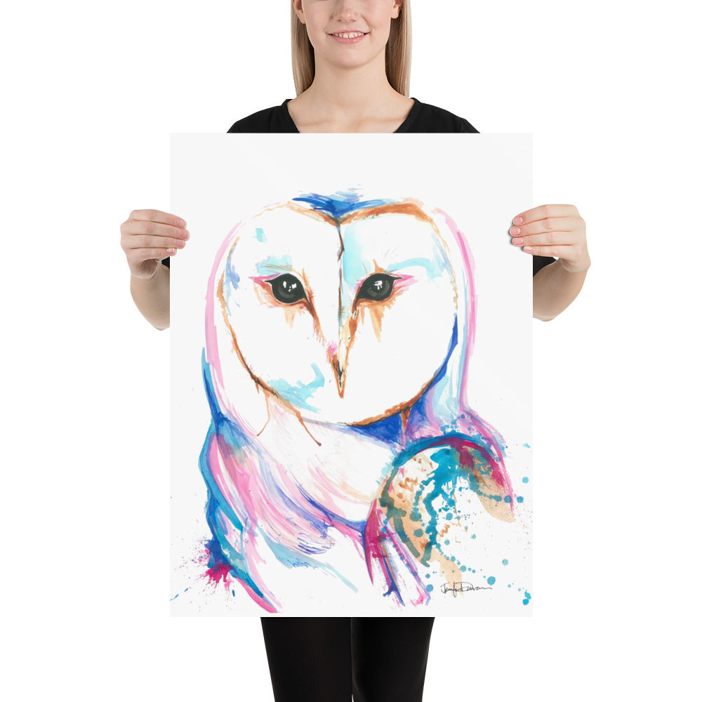 Matte Paper Print - Barn Yard Owl