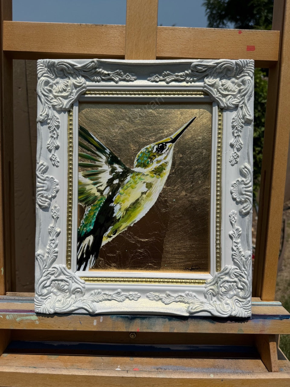 "Lightness of Being" Original Painting in Ornate Frame