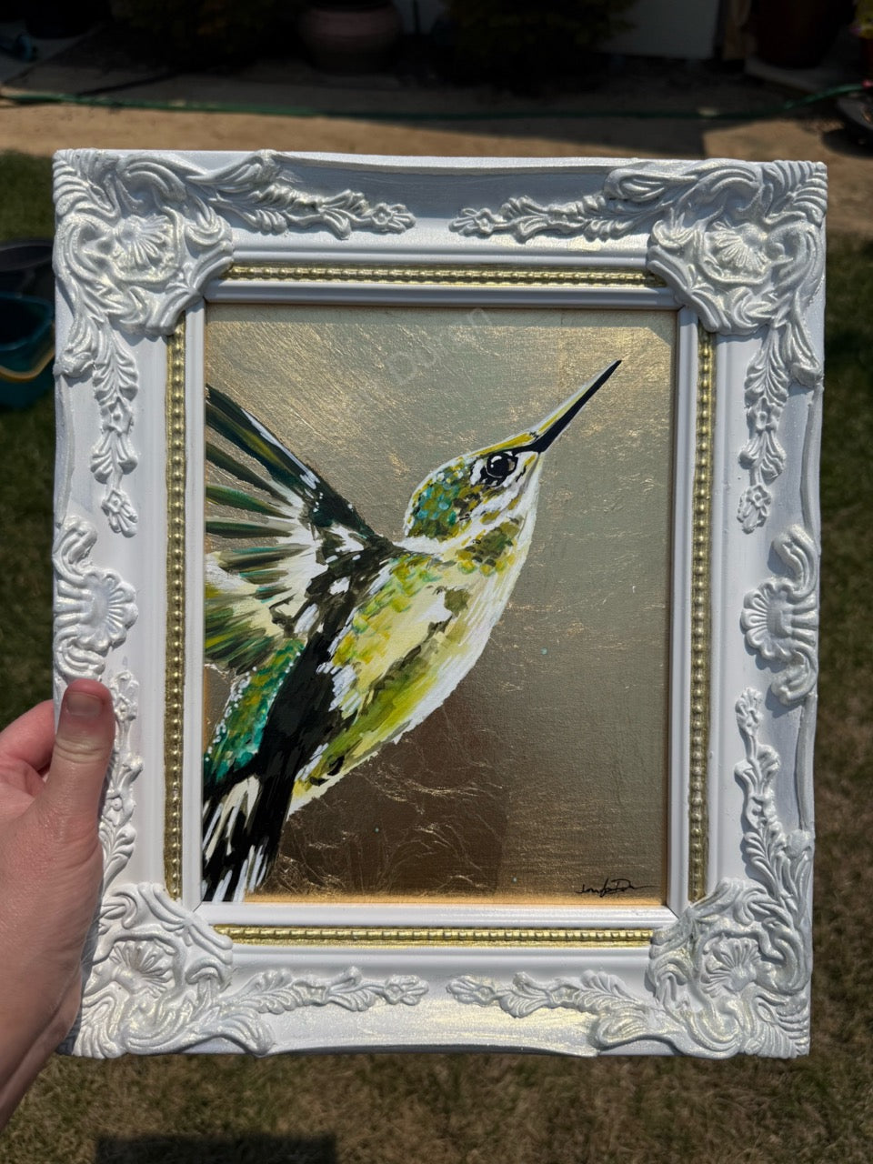 "Lightness of Being" Original Painting in Ornate Frame