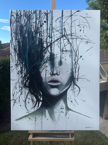 "Consumed by Chaos"  Hand-Embellished Giclée Canvas Print