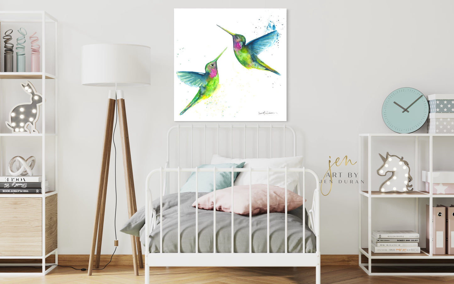 "Hummingbird Duo" Giclée Canvas Print