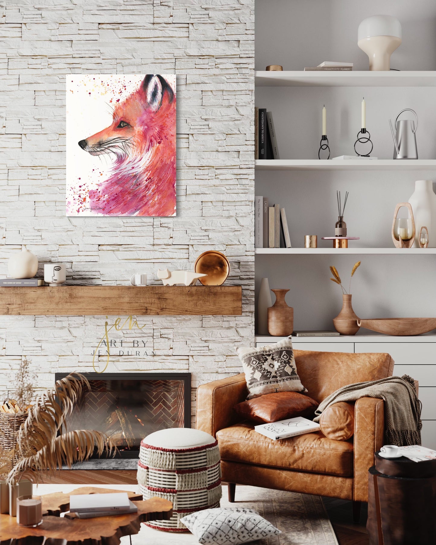 Fox Giclée Canvas Print | Watercolor Canvas Wall Art