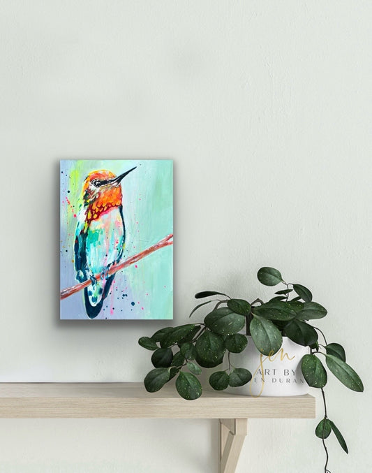 "Spring Hummingbird" Original Painting #5