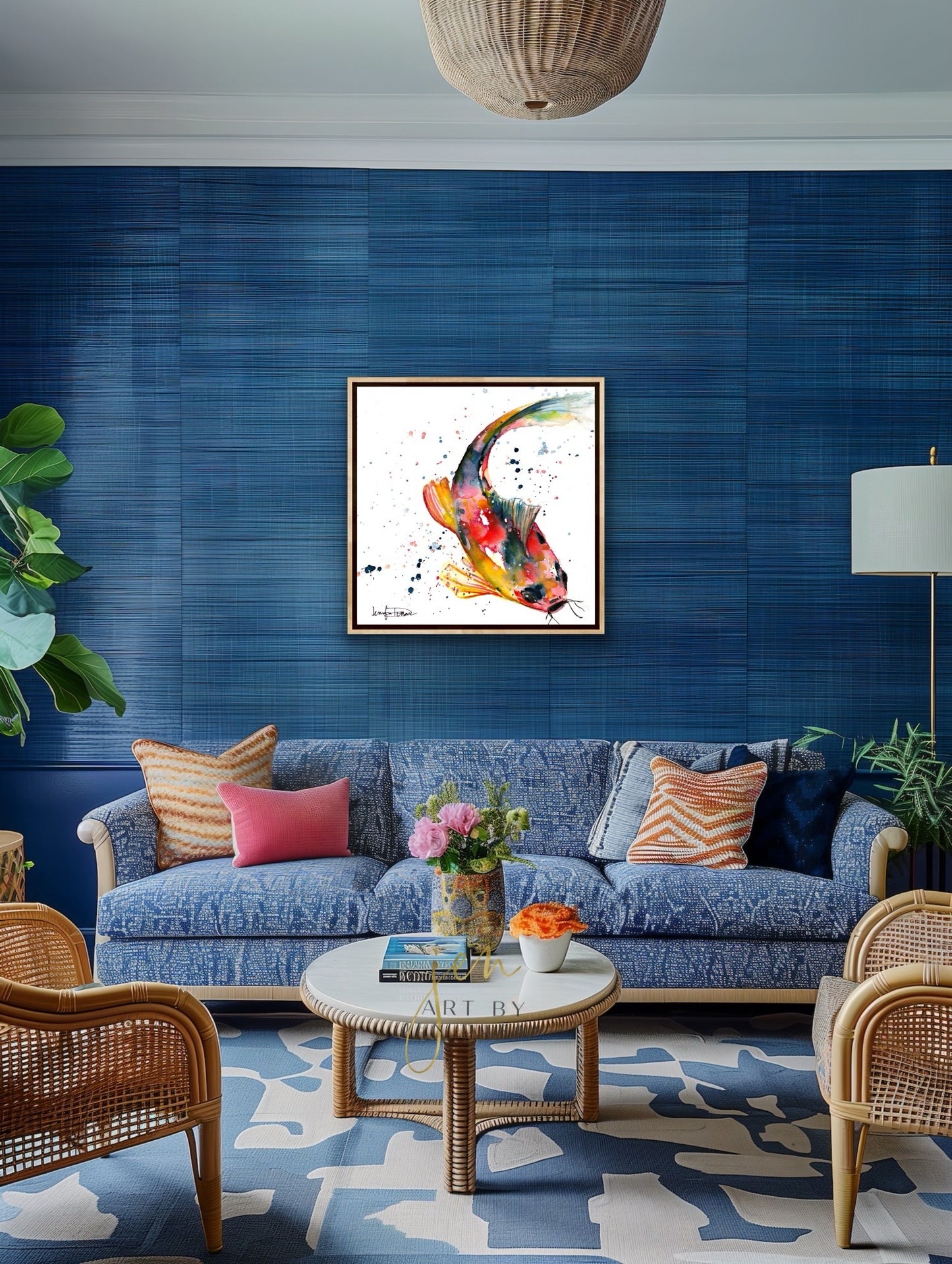 "Koi Fish" Giclée Canvas Print