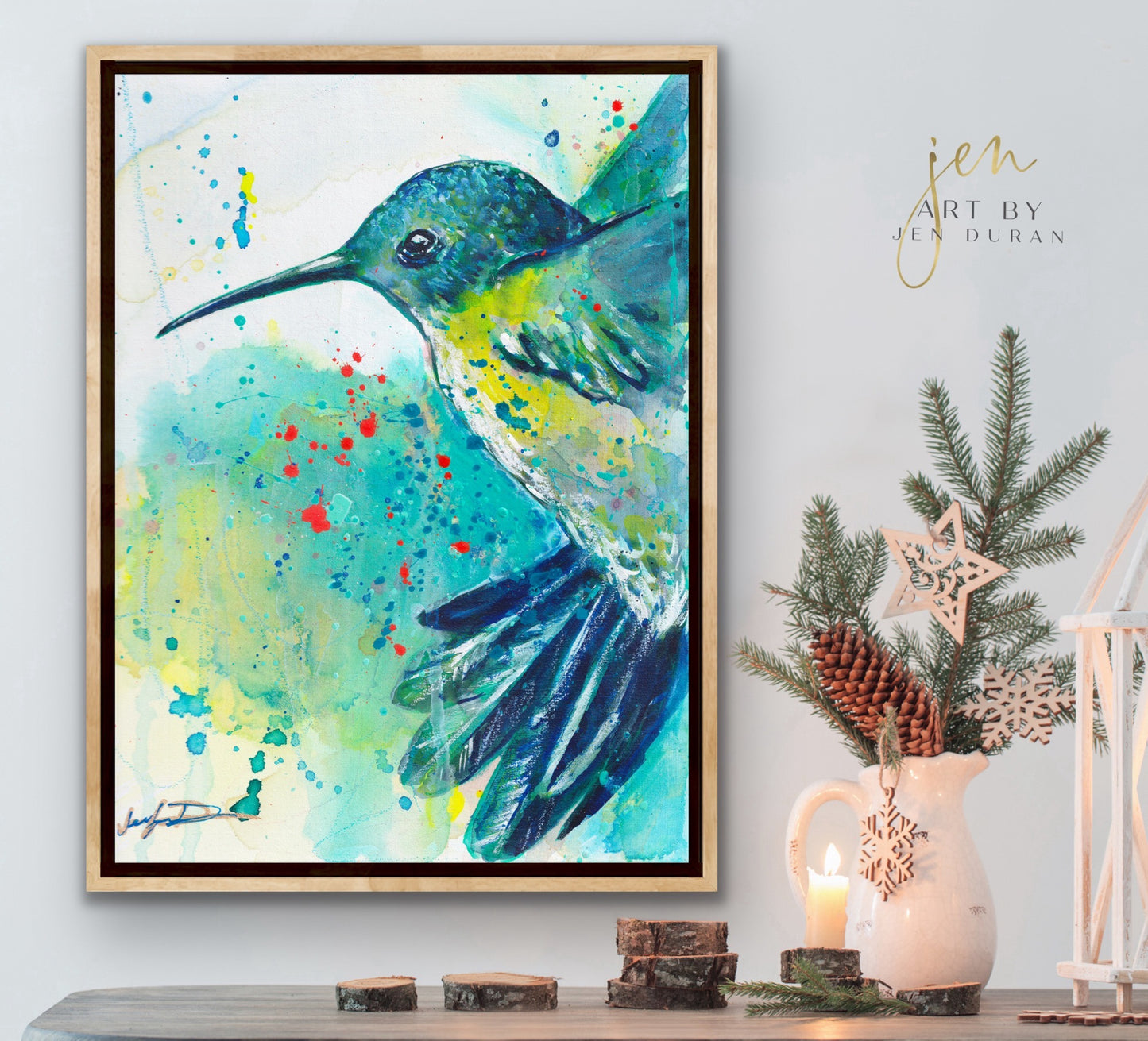 Hummingbird Giclée Canvas Print