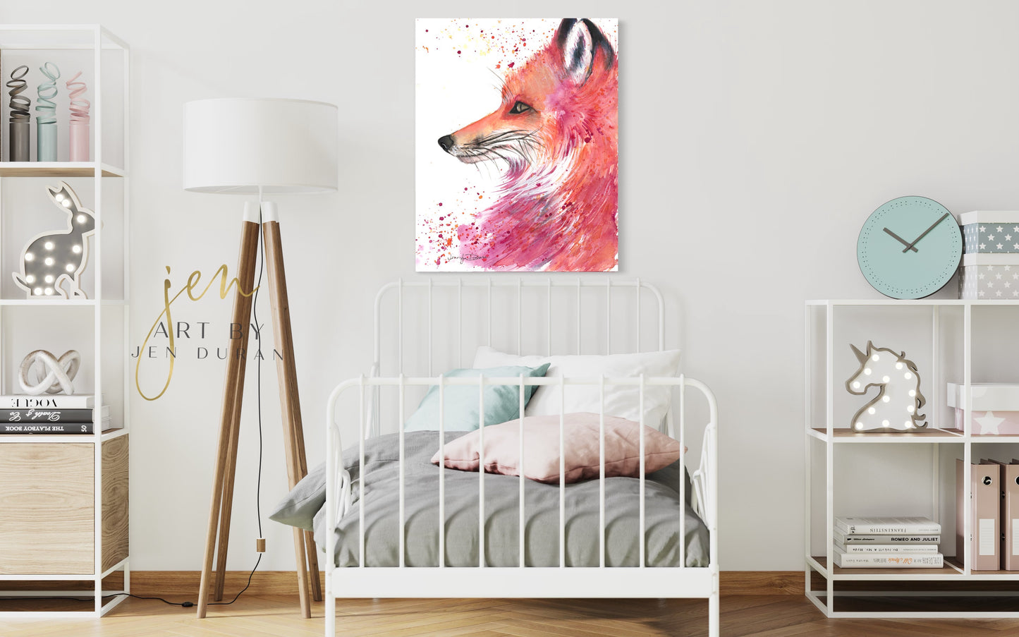 Fox Giclée Canvas Print | Watercolor Canvas Wall Art