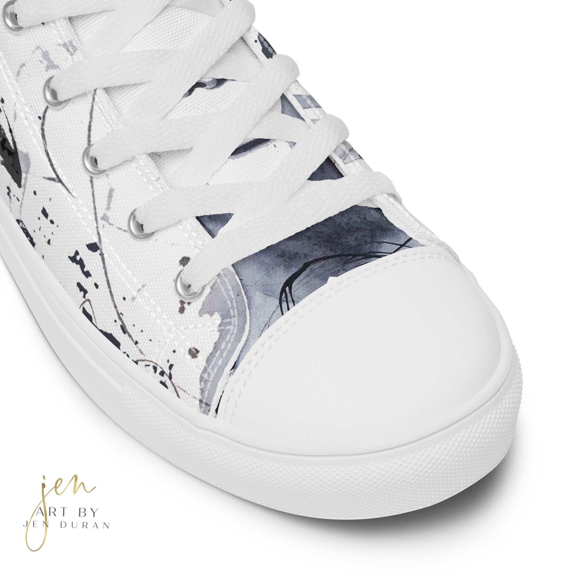 high top shoes, high top sneakers, canvas shoes, trendy fashion, trendy shoes, eye design, popular shoes, unique shoe design, mens shoes, womens shoes, art by jen duran