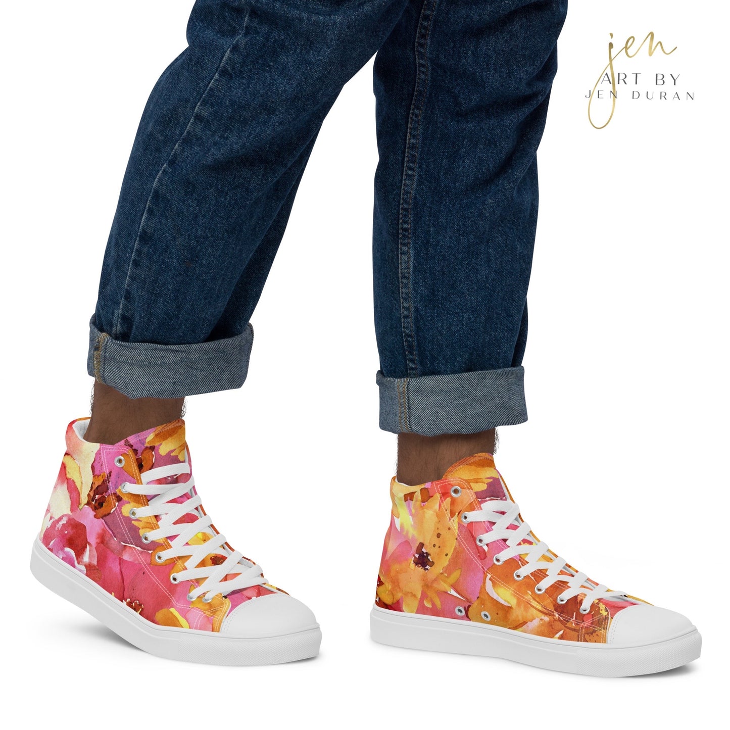 high top shoes, high top sneakers, canvas shoes, trendy shoes, eye design, popular shoes, unique shoe design, mens shoes, womens shoes, art by jen duran