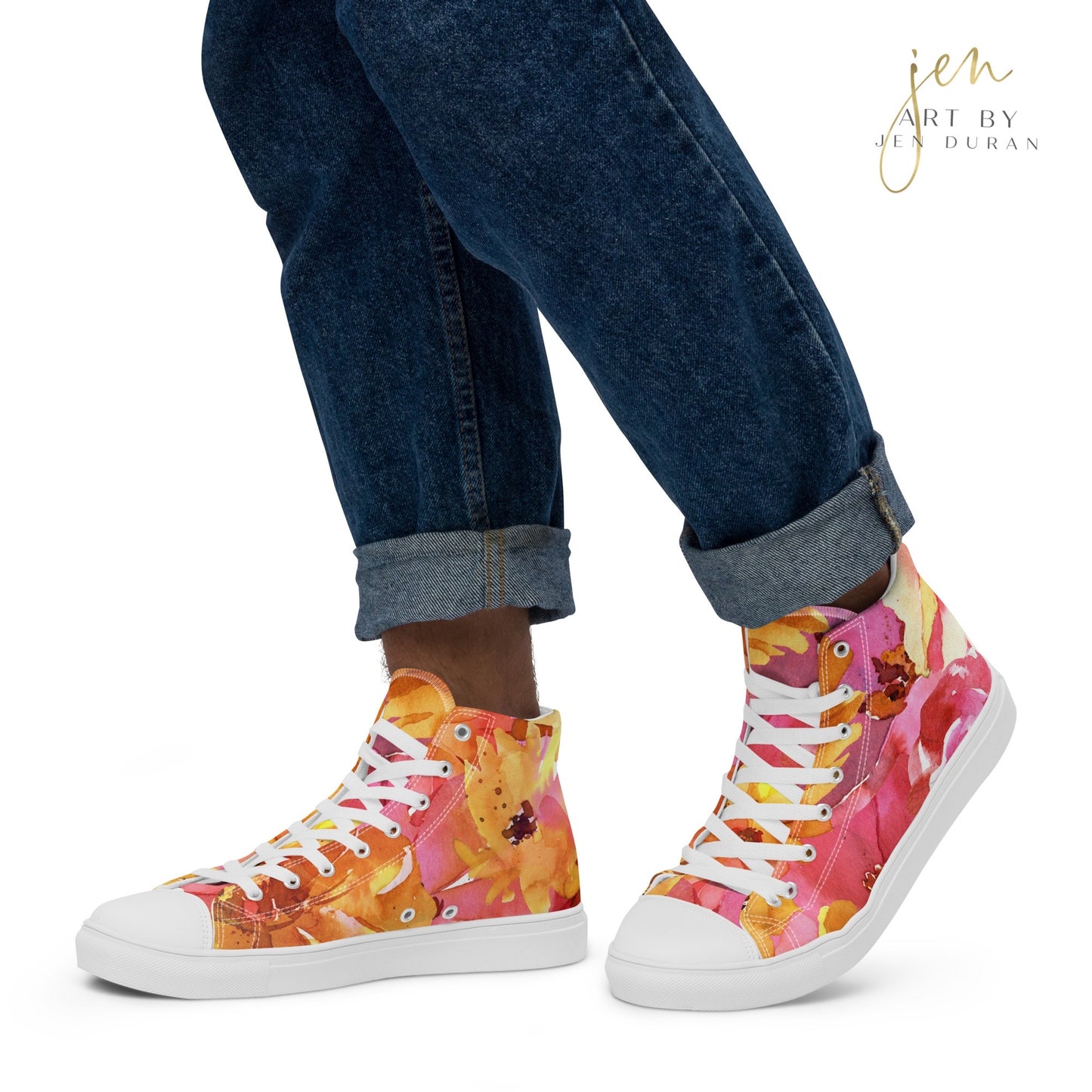 high top shoes, high top sneakers, canvas shoes, trendy shoes, eye design, popular shoes, unique shoe design, mens shoes, womens shoes, art by jen duran