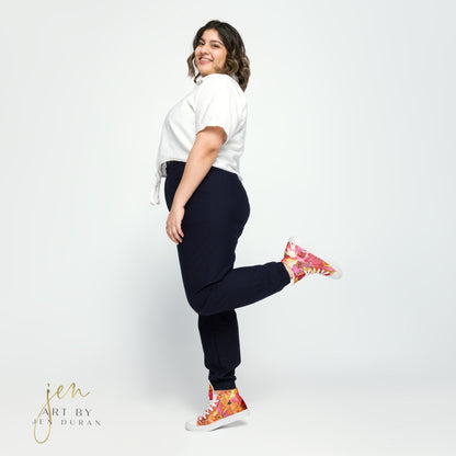 Women’s high top canvas shoes | Floral Design