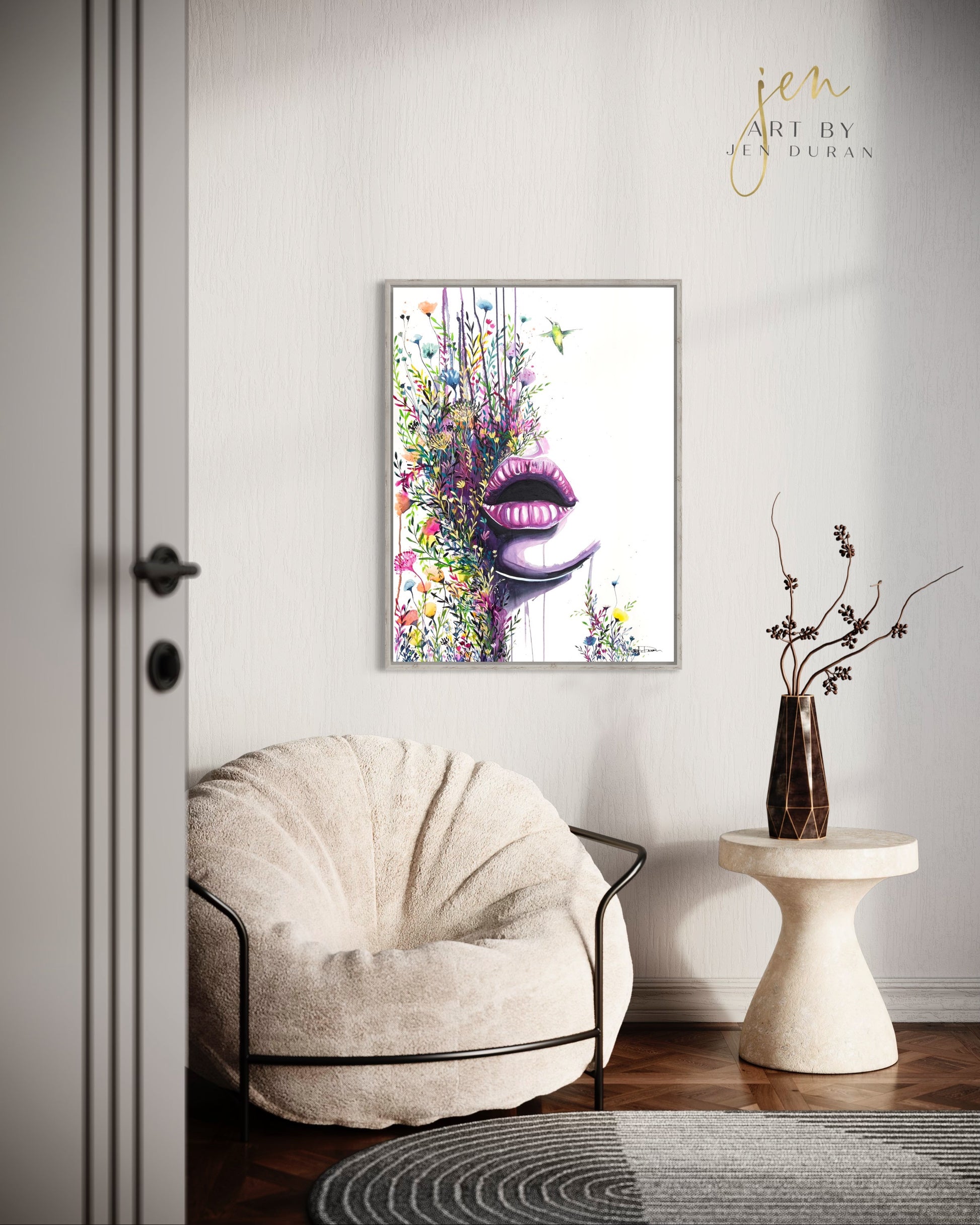 modern art, art print, abstract art, abstract watercolor, floral watercolor, floral art print, canvas wall art, wall art, home decor, modern art print, art for walls, unique home decor, best gift, unique gift ideas, art by jen duran