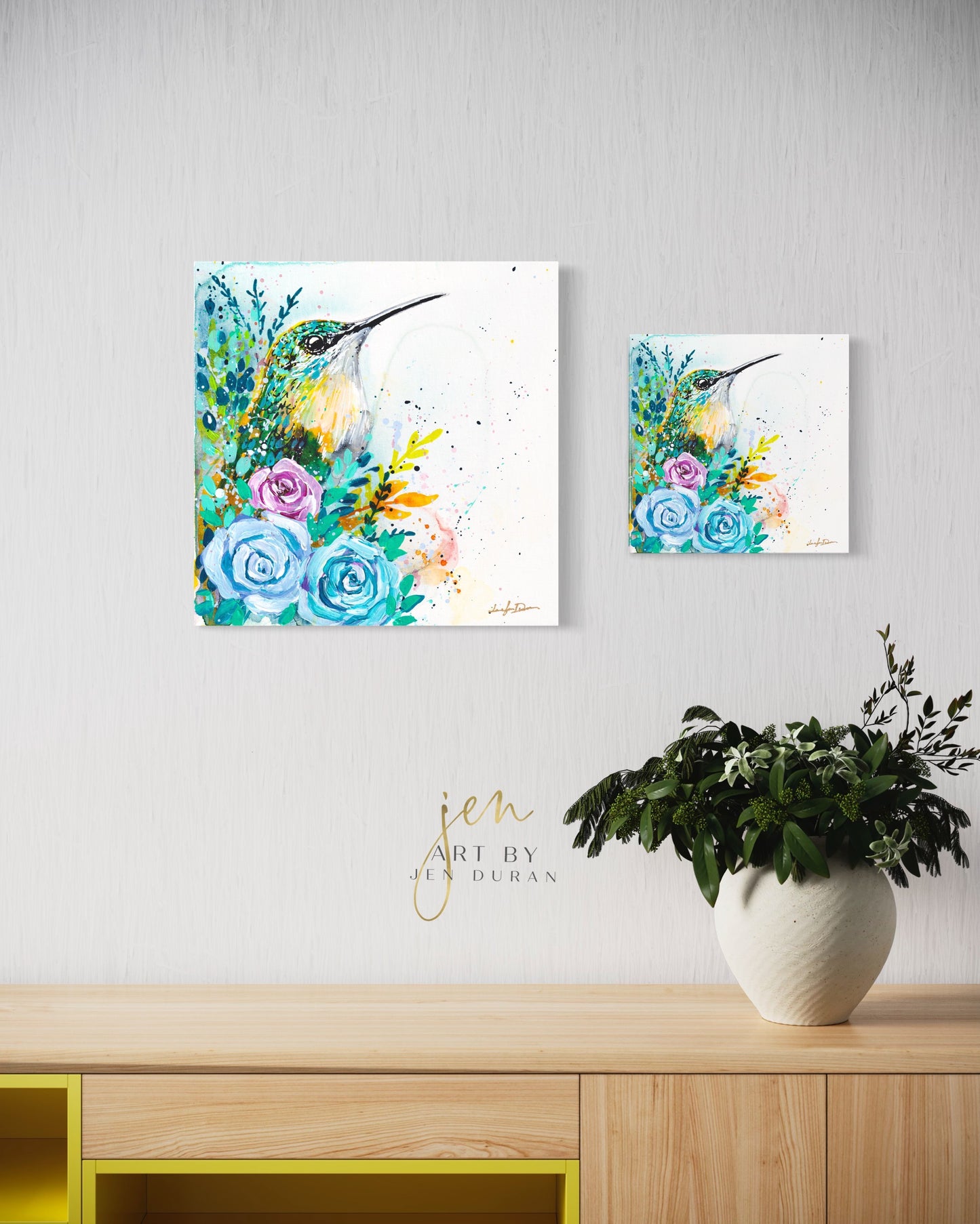 Canvas Wall Art | Canvas Art Print | Art Print | Wall Art | Modern Art | Abstract Art | Home Decor |  Floral Art Print | Bird Art Print | Hummingbird Art | Unique Style