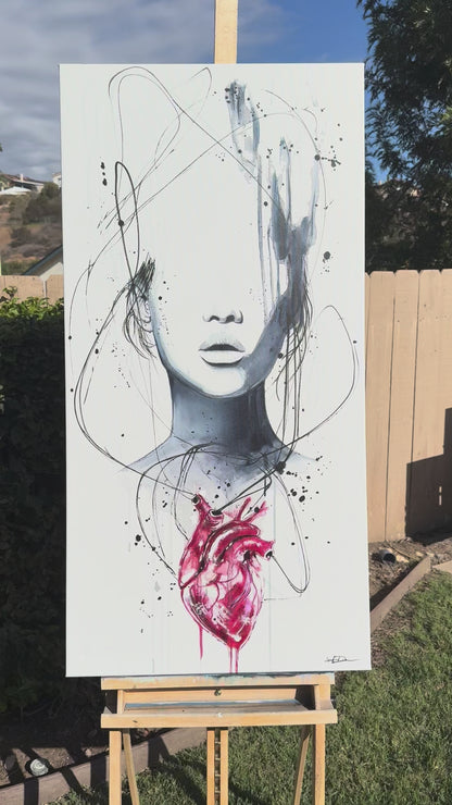 "Heartache"  Hand-Embellished Giclée Canvas Print