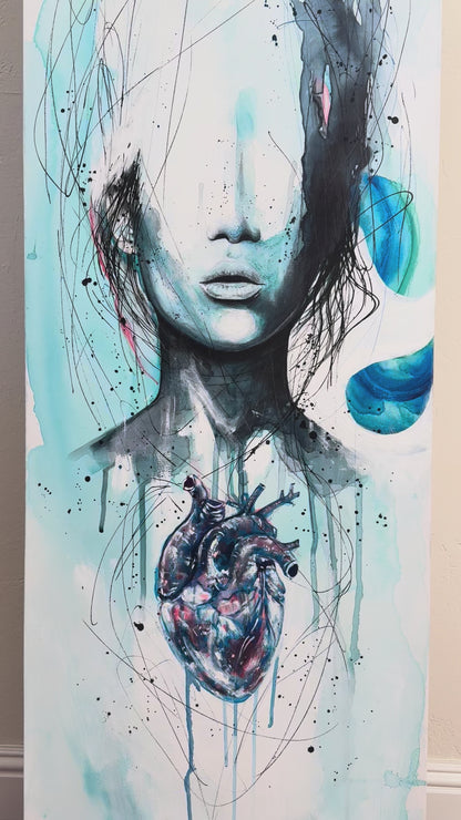 "SET FREE" Original Watercolor & Mixed Media Painting