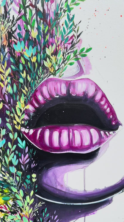 "Be Free" Hand-Embellished Giclée Canvas