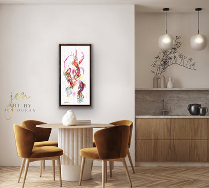 "Rainbow Koi Fish Trio" Giclée Canvas Print