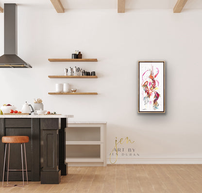 "Rainbow Koi Fish Trio" Giclée Canvas Print