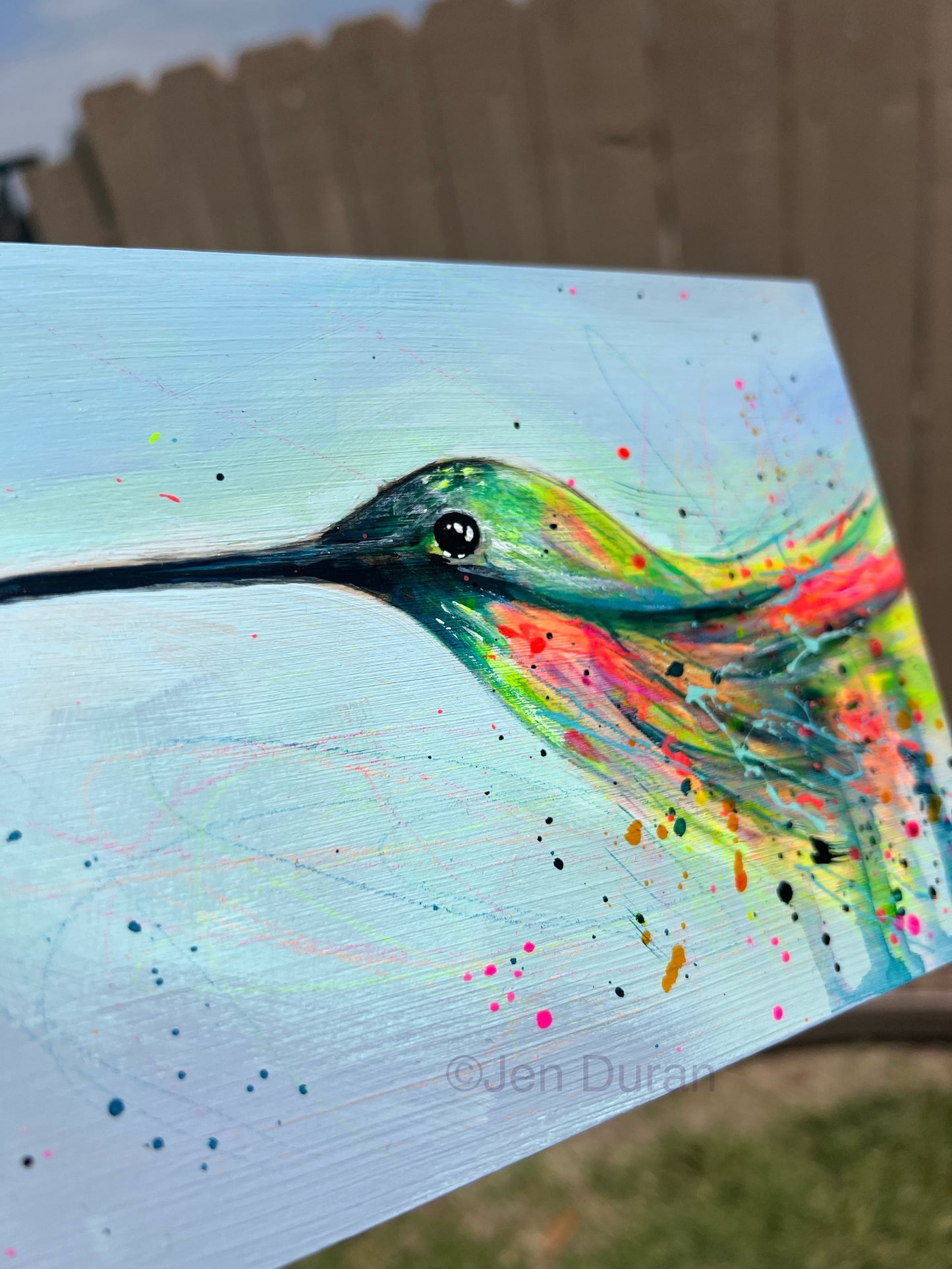 "Spring Hummingbird" Original Painting #3