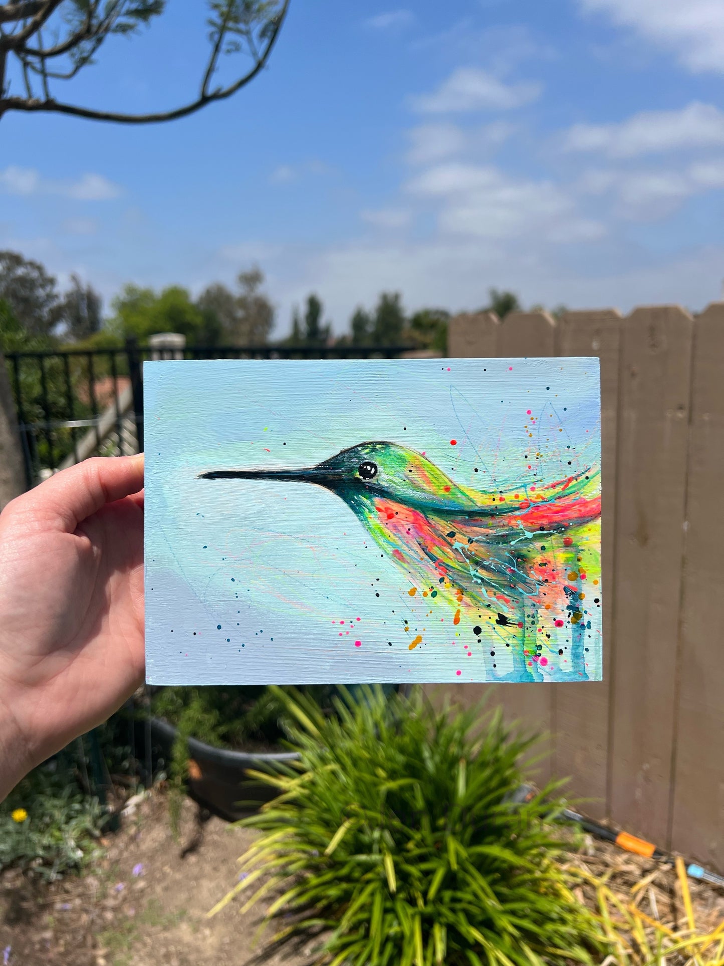 "Spring Hummingbird" Original Painting #3